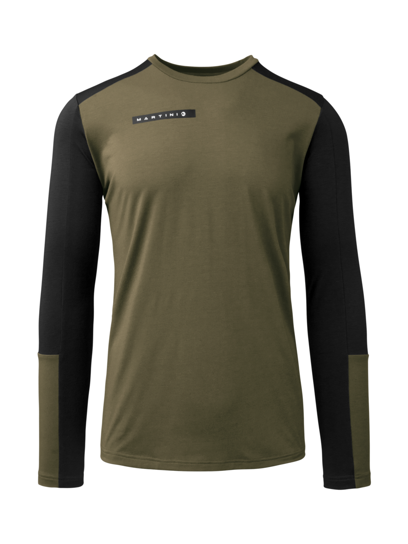 Martini Sportswear - Yalca Shirt M - Maglie a maniche lunghe in spanish green-black - vista frontale - Uomo