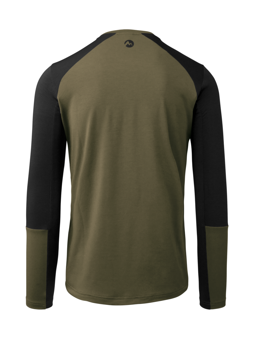 Martini Sportswear - Yalca Shirt M - Langarmshirts in spanish green-black - Rückansicht - Herren