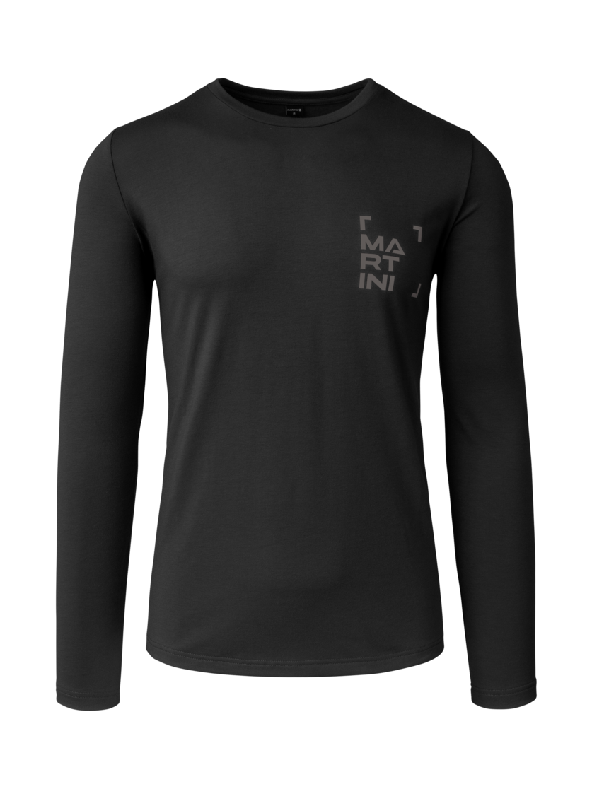 Martini Sportswear - Firstline Shirt M - Maglie a maniche lunghe in black-steel - vista frontale - Uomo