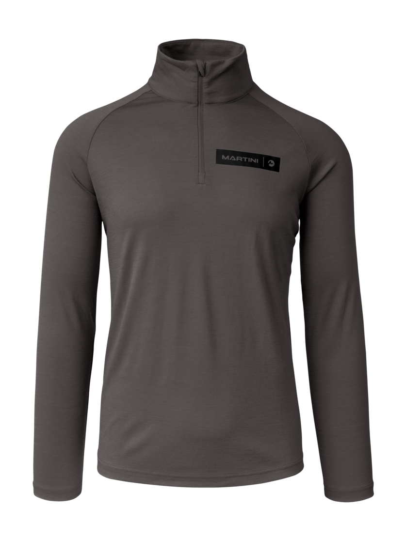 Martini Sportswear - Horizon Halfzip Shirt M - Langarmshirts in steel-black - Vorderansicht - Herren