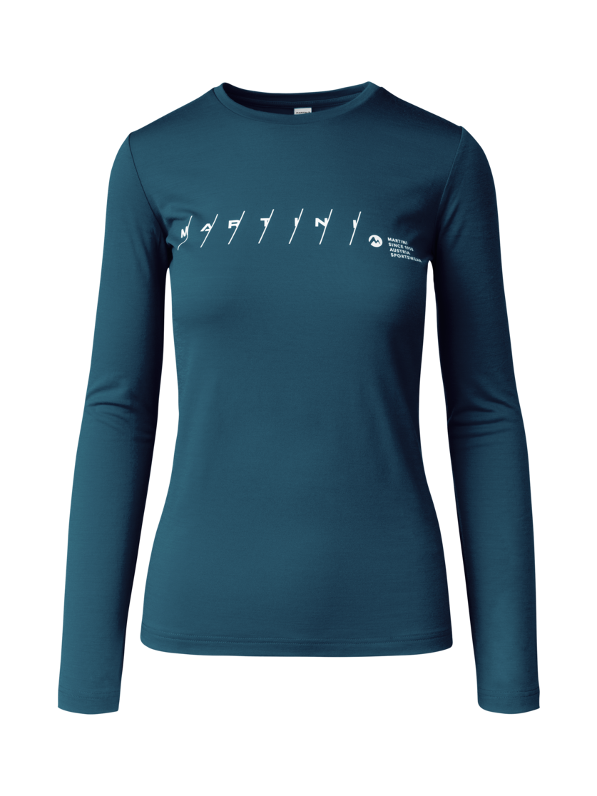 Martini Sportswear - Argon Shirt W - Maglie a maniche lunghe in poseidon - vista frontale - Donna