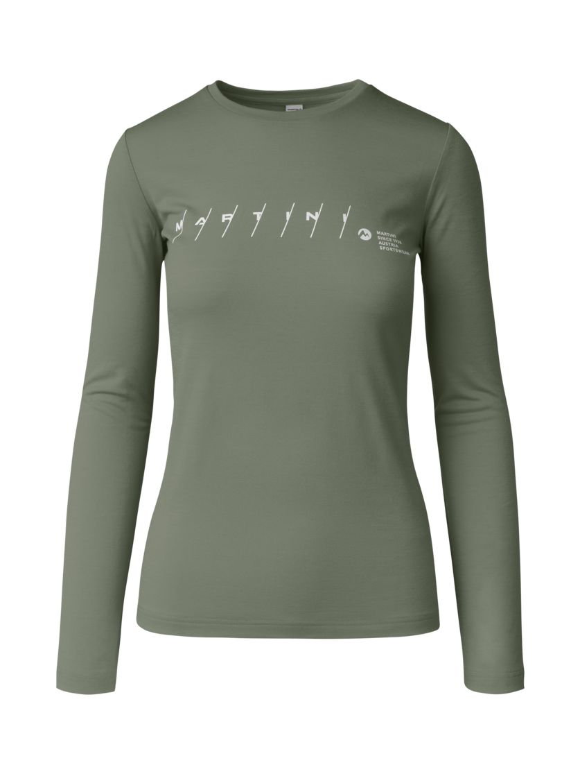 Martini Sportswear - Argon Shirt W - Langarmshirts in mosstone - Vorderansicht - Damen