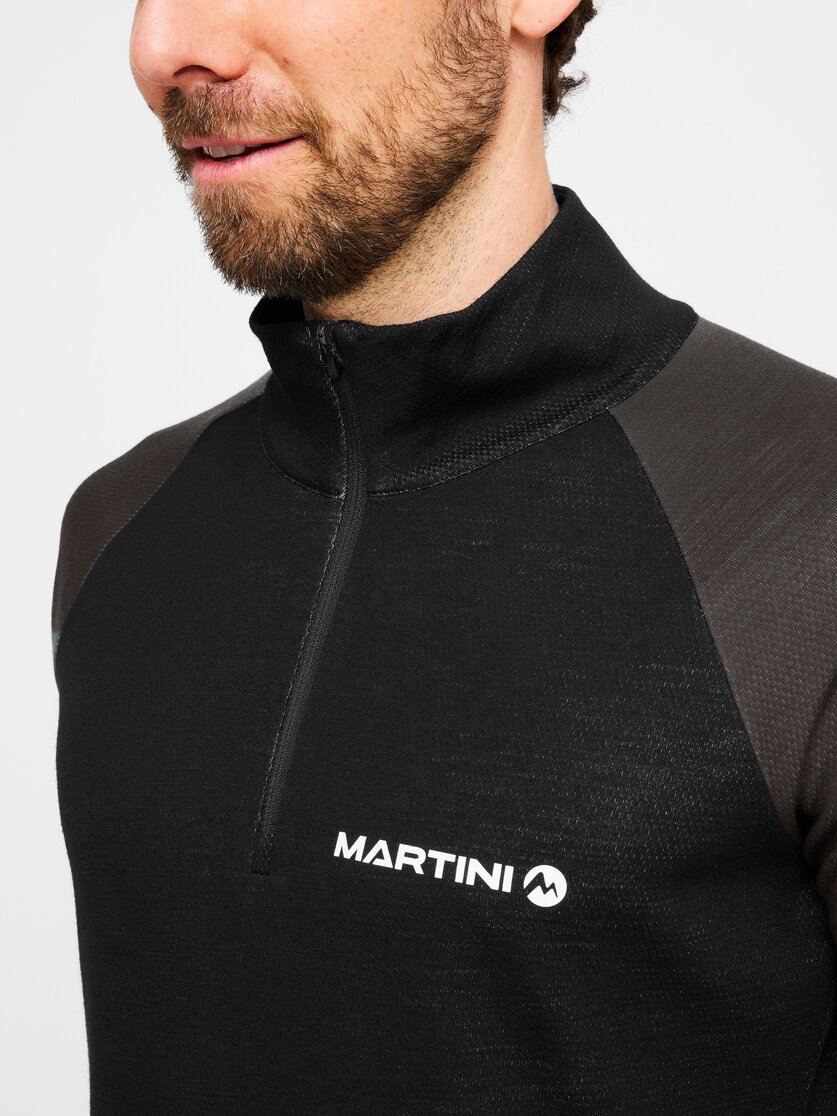 Martini Sportswear - Horizon Halfzip Shirt M - Longsleeves in black-granite - Detail 3 - Men