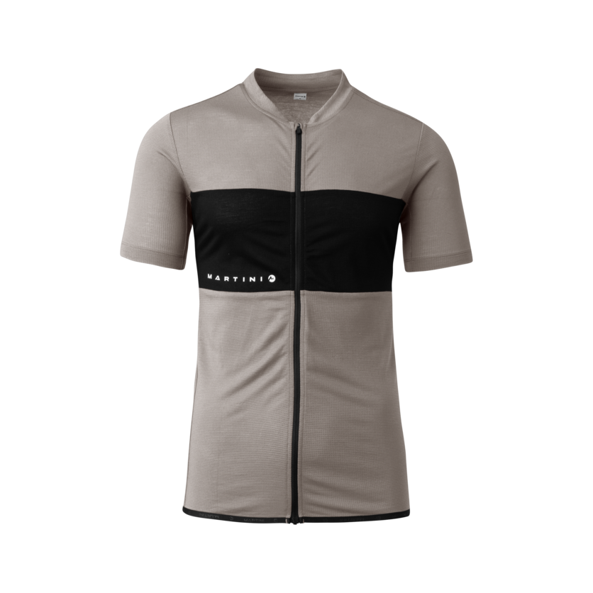 Martini Sportswear - Flowtrail Zip Shirt M - T-Shirts in stone-black - Vorderansicht - Herren