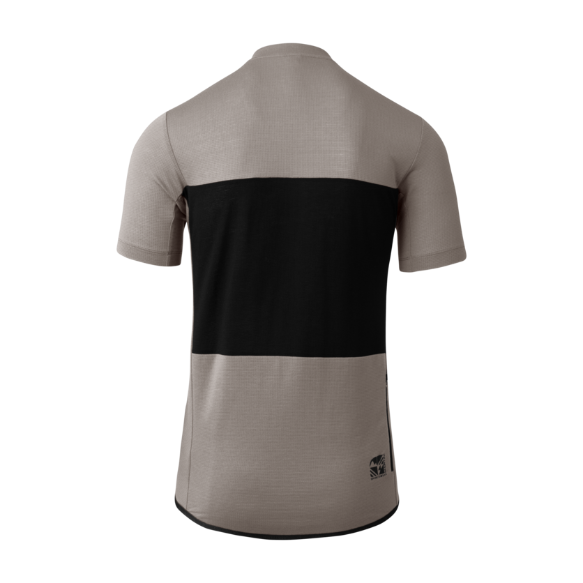 Martini Sportswear - Flowtrail Zip Shirt M - T-Shirts in stone-black - Rückansicht - Herren
