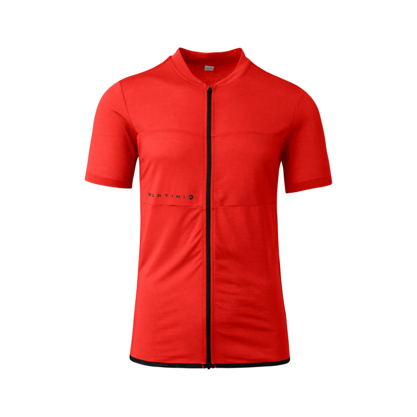 Martini Sportswear - Flowtrail Zip Shirt M - T-Shirts in fiery - Vorderansicht - Herren