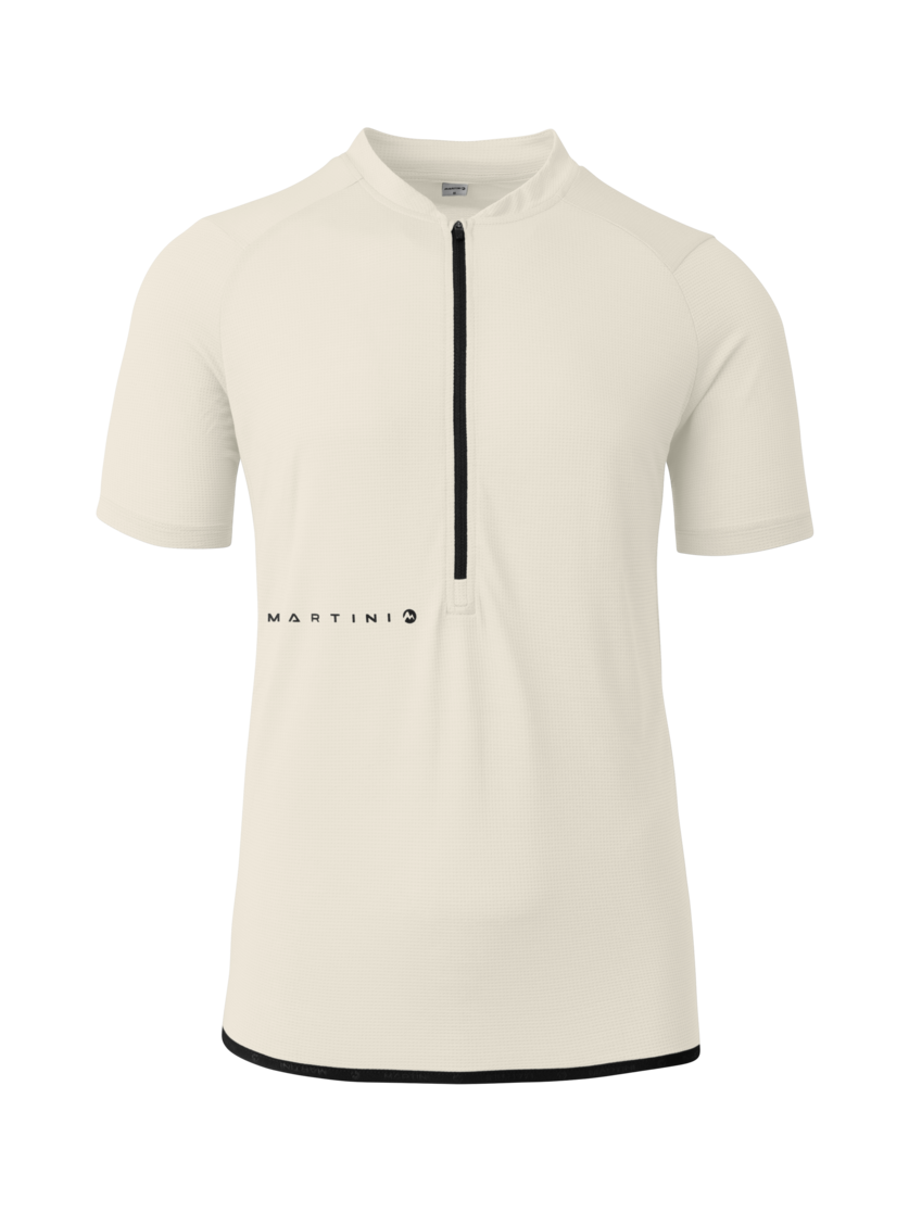 Martini Sportswear - Flowtrail Halfzip Shirt M - T-Shirts in off white-black - Vorderansicht - Herren