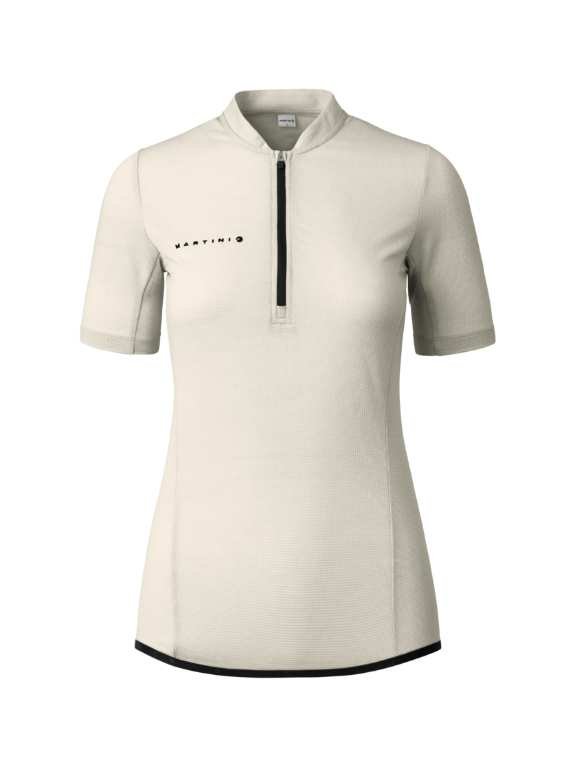 Martini Sportswear - Flowtrail Halfzip Shirt W - T-Shirts in off white-black - front view - Women
