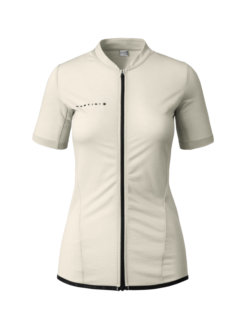 Martini Sportswear - Flowtrail Zip Shirt W - T-Shirts in off white-black - Vorderansicht - Damen
