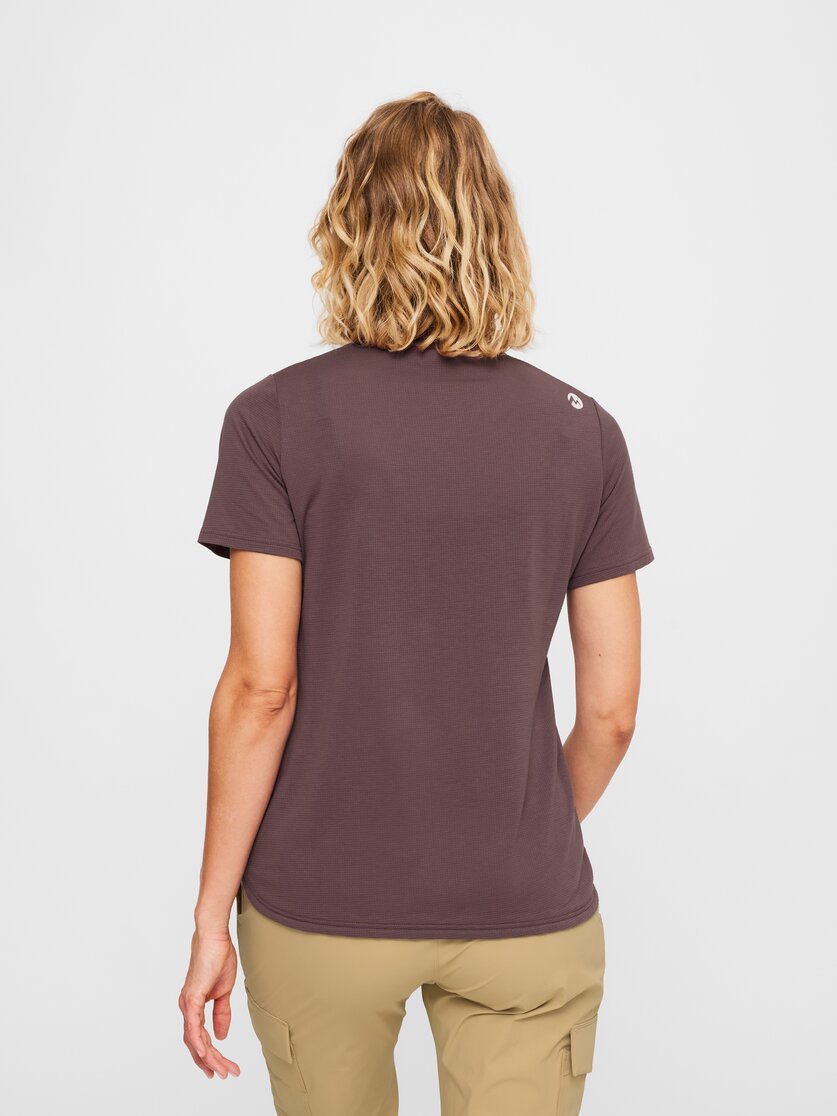 Martini Sportswear - Alpmate Trail Shirt W - T-Shirts in black-white - vista laterale modello - Donna