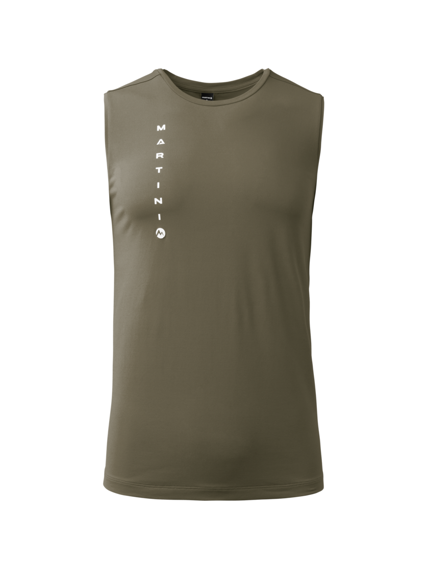 Martini Sportswear - Pacemaker Sleeveless Shirt M - Tops in moss - vista frontale - Uomo