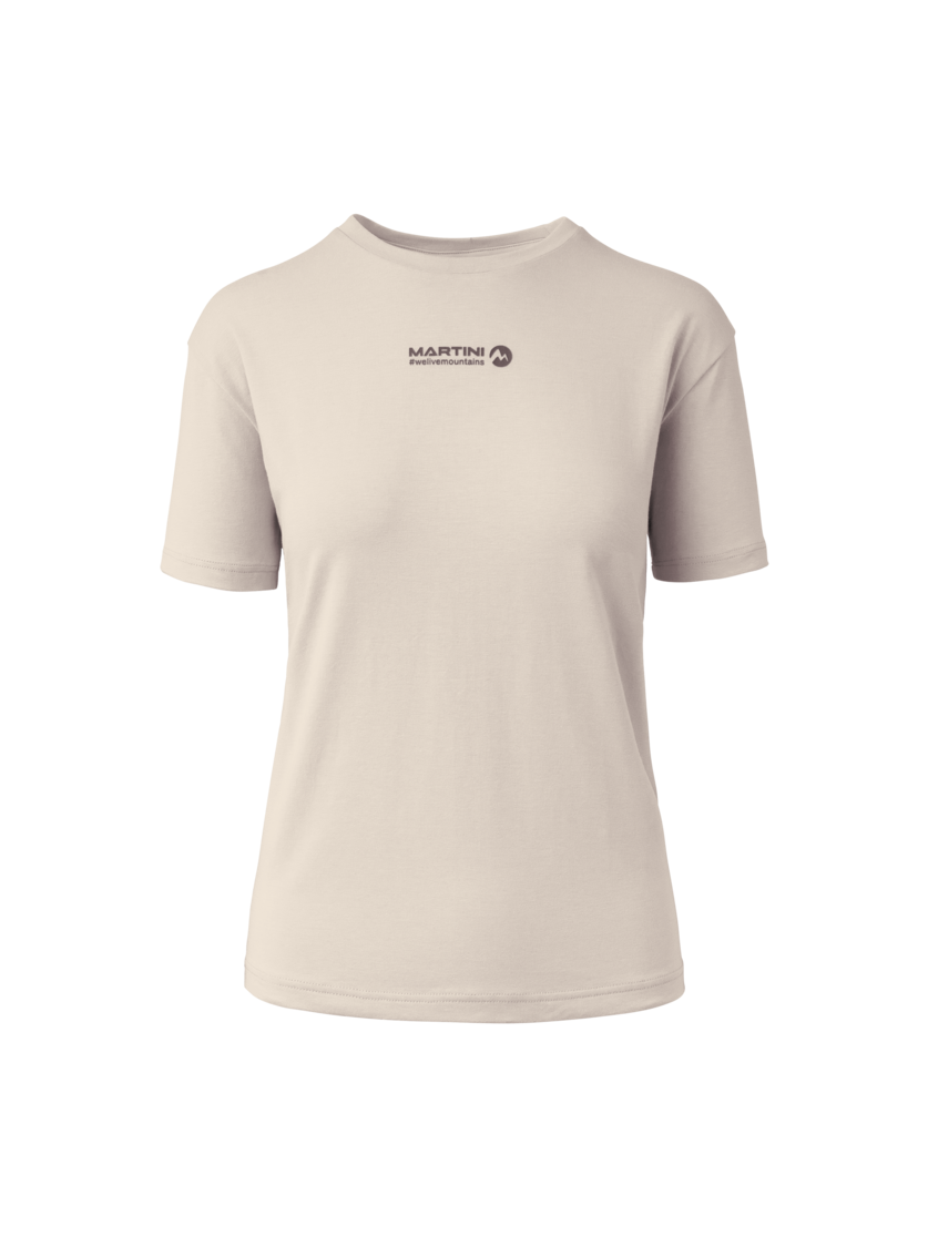 Martini Sportswear - Alpmate ComTee Shirt W - T-Shirts in off white-granite - vista frontale - Donna