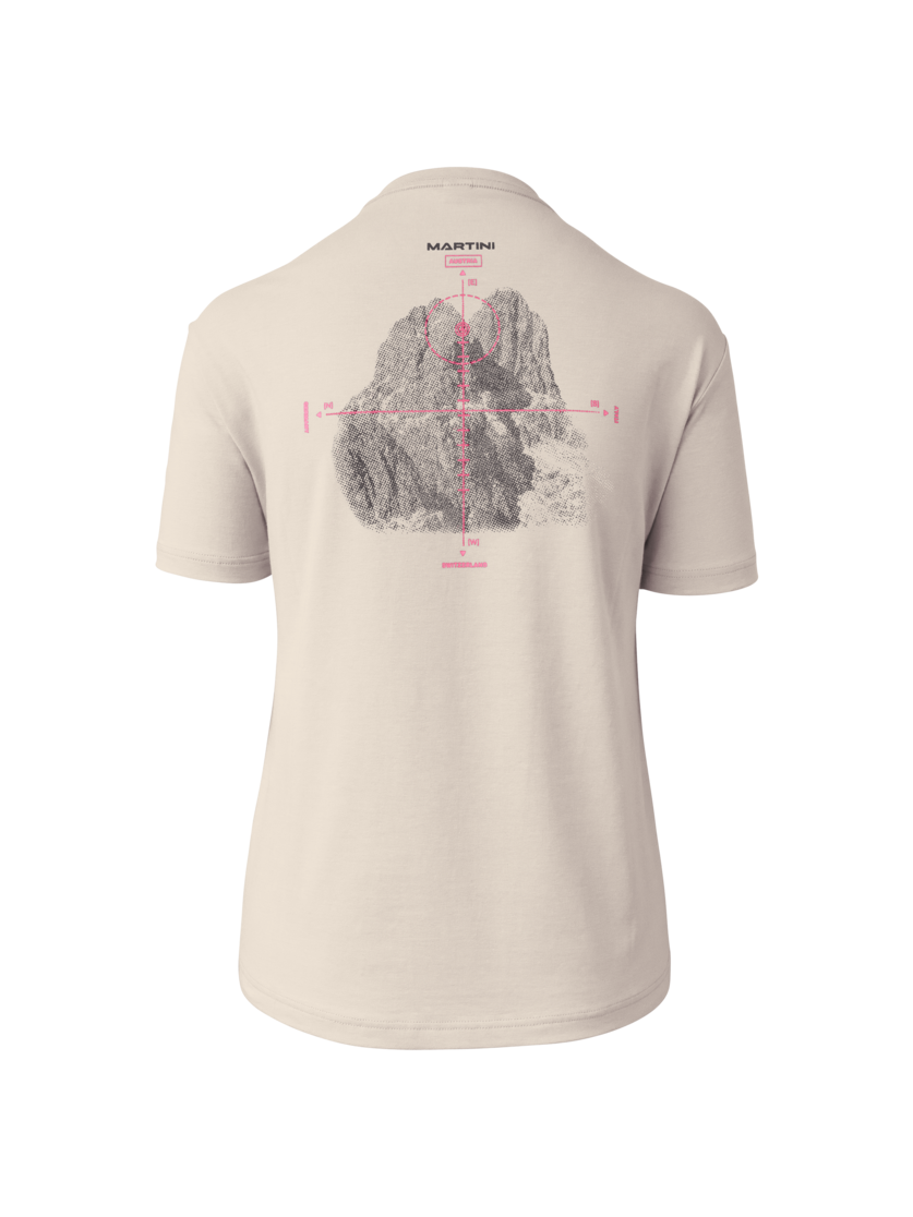 Martini Sportswear - Alpmate ComTee Shirt W - T-Shirts in off white-granite - vista posteriore - Donna
