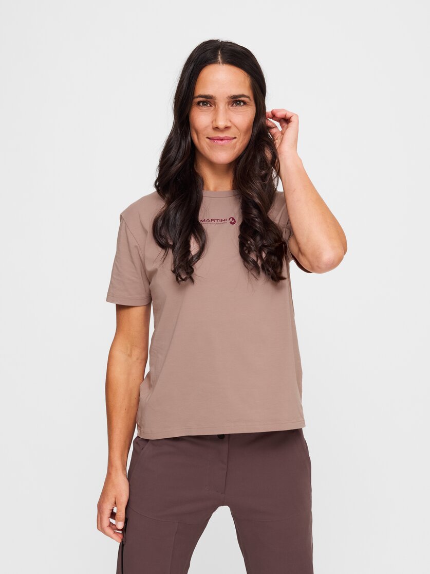 Martini Sportswear - Alpmate ComTee Shirt W - T-Shirts in off white-granite - front view model - Women
