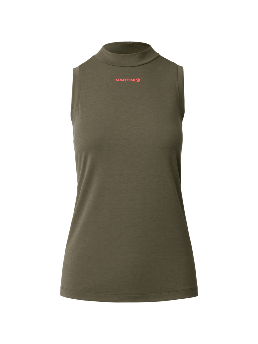Martini Sportswear - Trektech Sleeveless Shirt W - Tops in moss - vista frontale - Donna