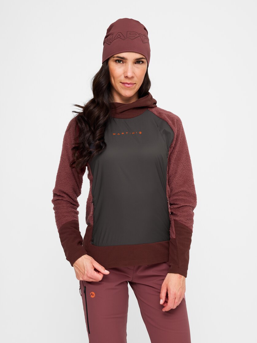 Martini Sportswear - Wildtrack Hoodie Primaloft® Active W  - Felpe in misty blue-granite - vista frontale modello - Donna