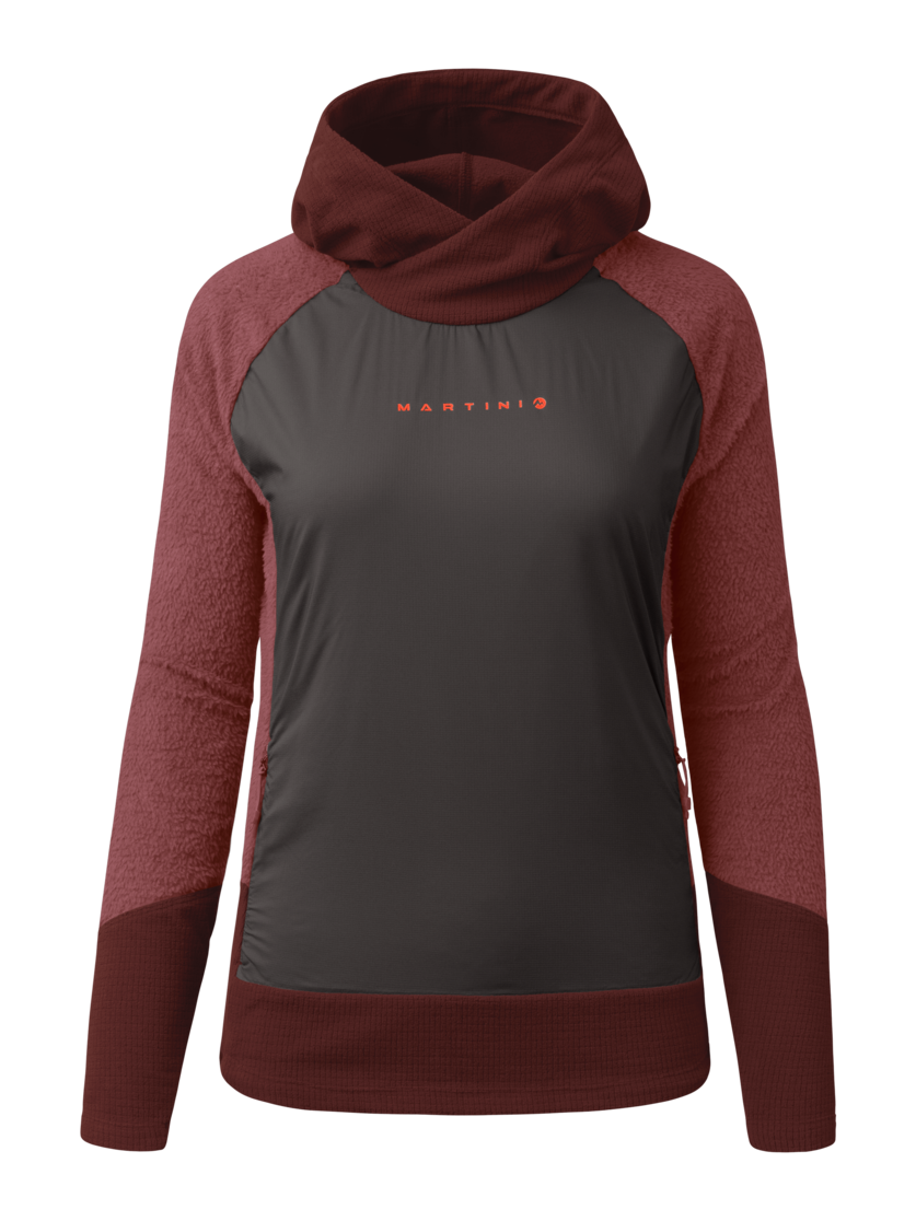 Martini Sportswear - Wildtrack Hoodie Primaloft® Active W  - Felpe in winter apple-granite - vista frontale - Donna