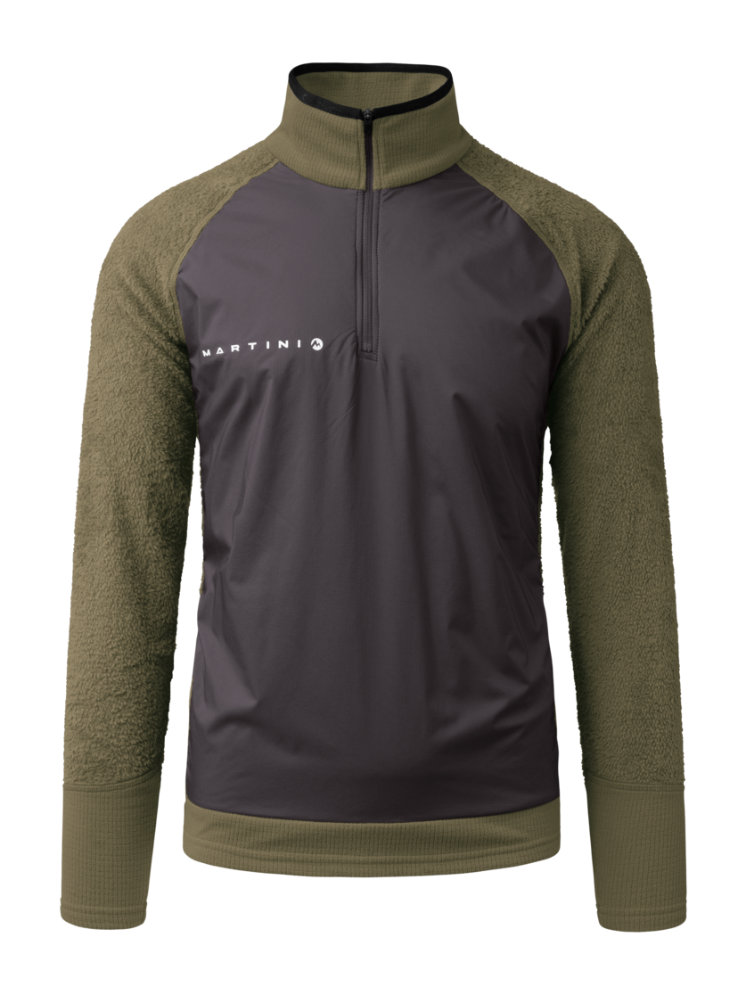 Martini Sportswear - Wildtrack Halfzip Shirt Primaloft®Active M - Langarmshirts in spanish green-granite - Vorderansicht - Herren