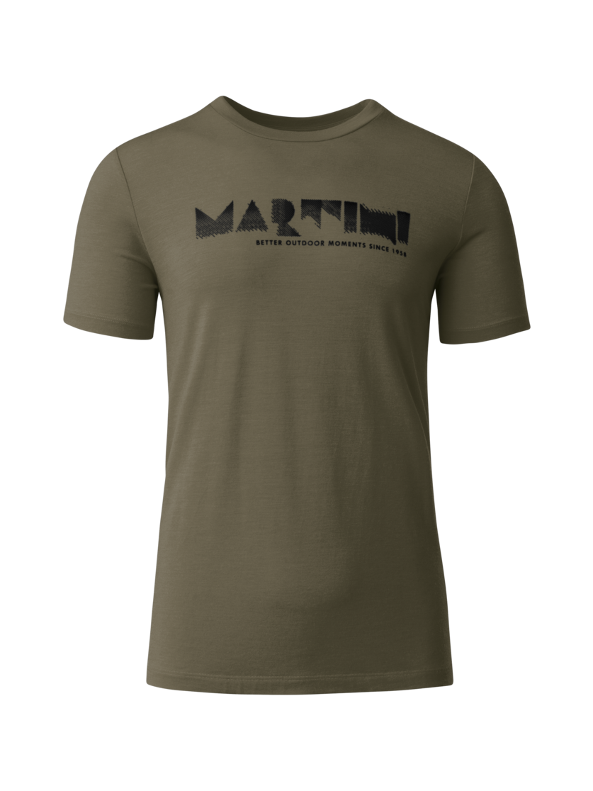 Martini Sportswear - Alpmate Shirt M - T-Shirts in moss-black - Vorderansicht - Herren