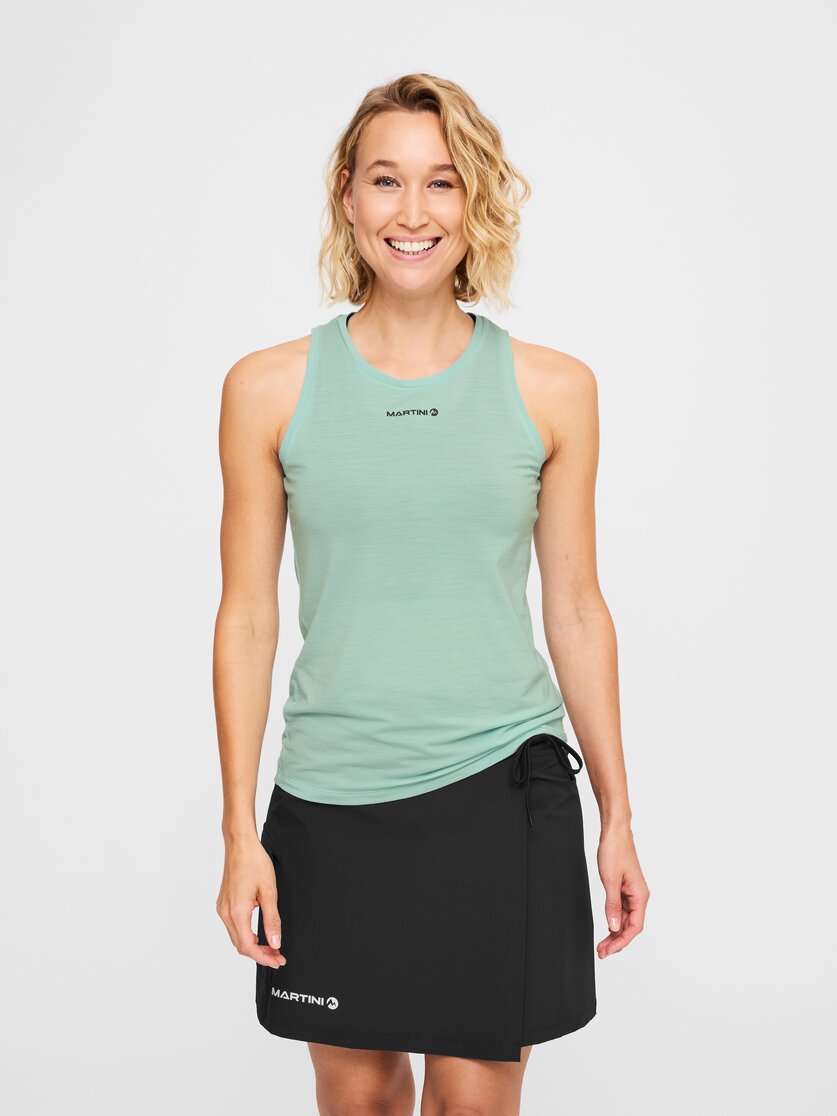 Martini Sportswear - Highventure Loom Tanktop W - Tops in off white-plume - vista frontale modello - Donna