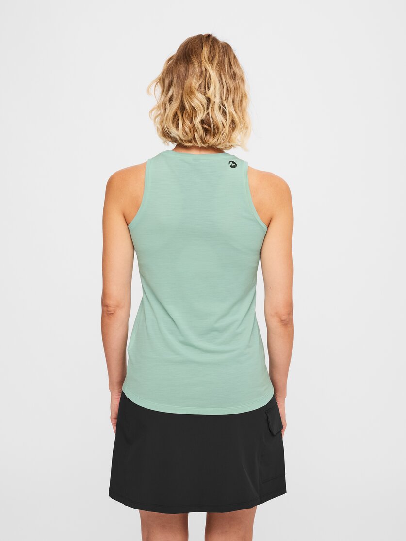 Martini Sportswear - Highventure Loom Tanktop W - Tops in off white-plume - vista laterale modello - Donna