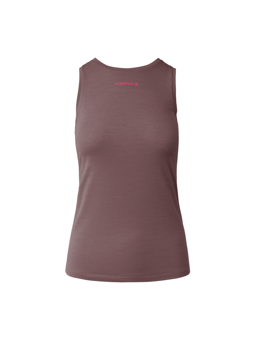 Martini Sportswear - Highventure Loom Tanktop W - Tops in clay-fuchsia - vista frontale - Donna