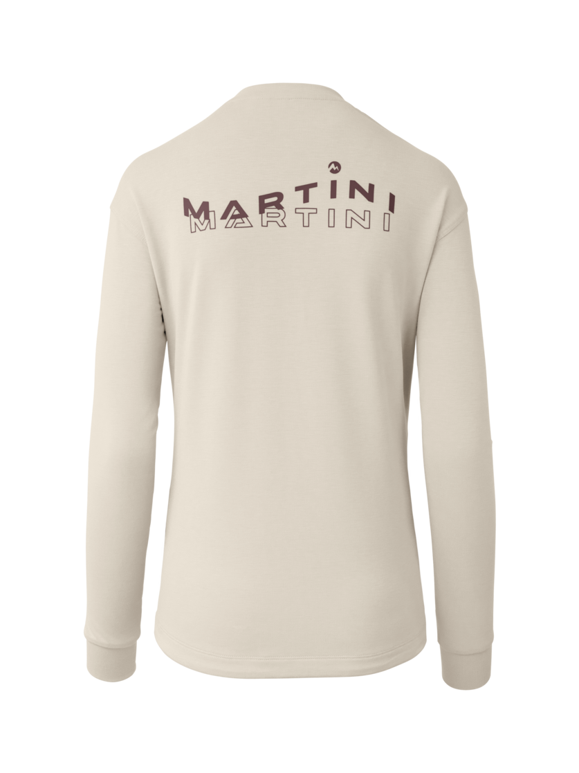 Martini Sportswear - Alpmate Roots ML Crew Neck W - Hoodies in off white-clay - Rückansicht - Damen