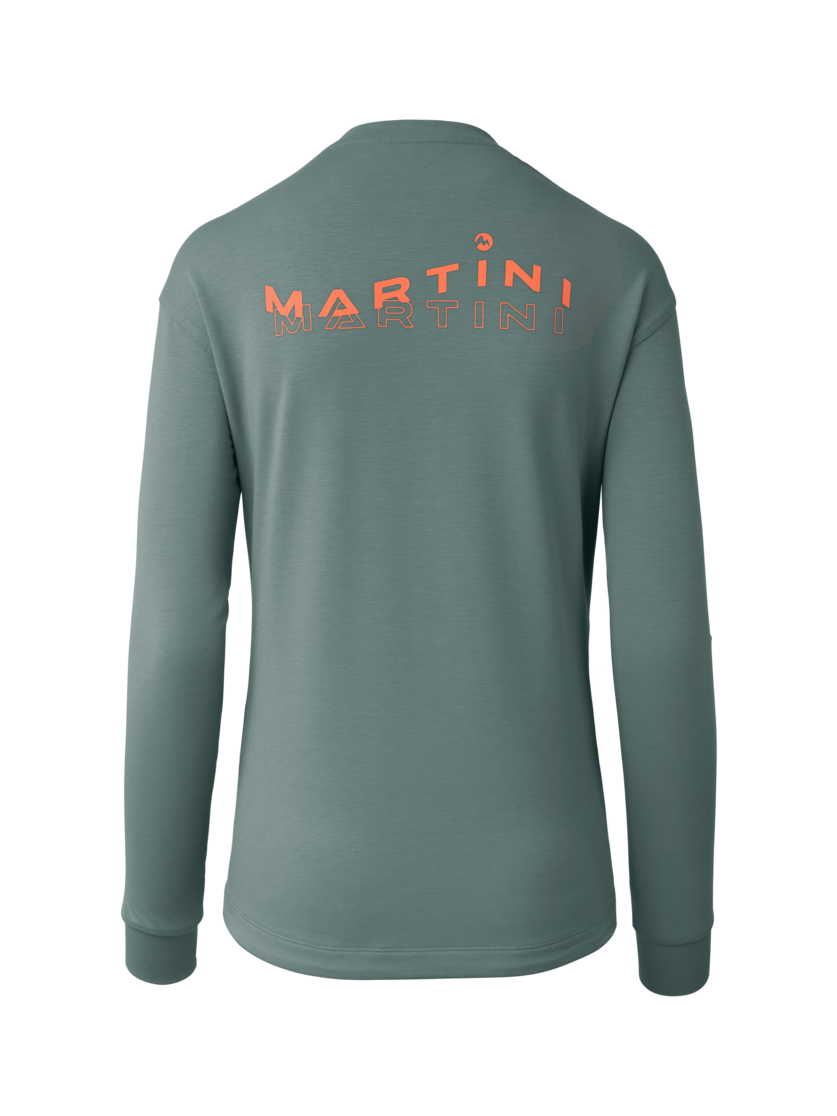 Martini Sportswear - Alpmate Roots ML Crew Neck W - Hoodies in misty blue-tangerine - Rückansicht - Damen