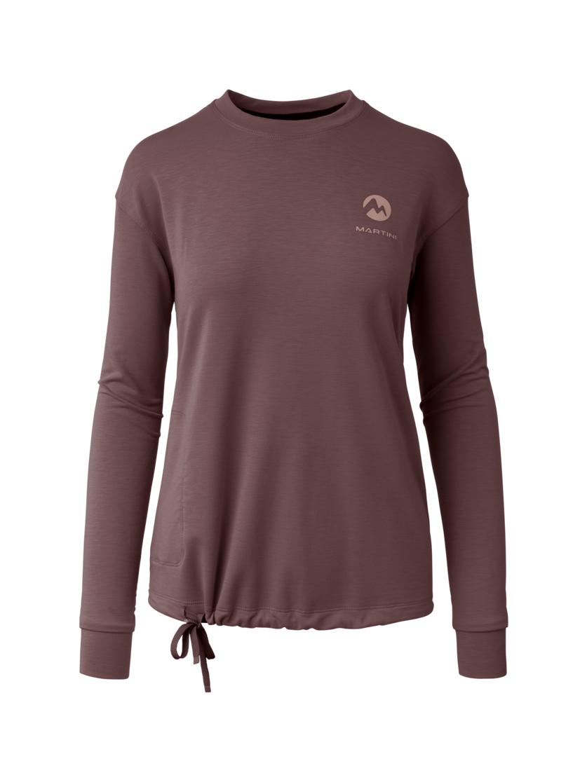 Martini Sportswear - Alpmate Roots ML Crew Neck W - Hoodies in clay-terrafina - Vorderansicht - Damen