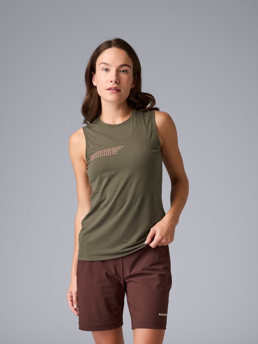 Martini Sportswear - Highventure Sleeveless Shirt W - Tops in black-white - Vorderansicht Model - Damen