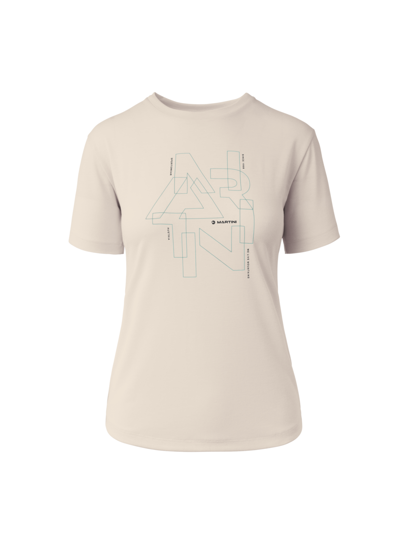 Martini Sportswear - Alpmate Breeze Shirt W - T-Shirts in off white-ibiza blue - Vorderansicht - Damen