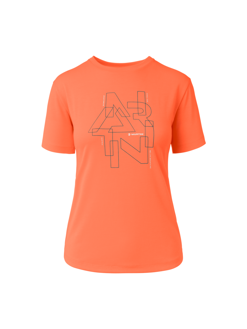 Martini Sportswear - Alpmate Breeze Shirt W - T-Shirts in papaya-seaport - front view - Women