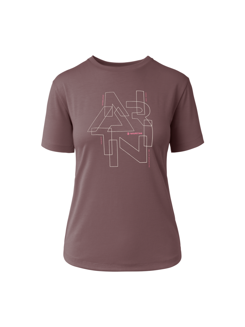 Martini Sportswear - Alpmate Breeze Shirt W - T-Shirts in clay-off white - vista frontale - Donna