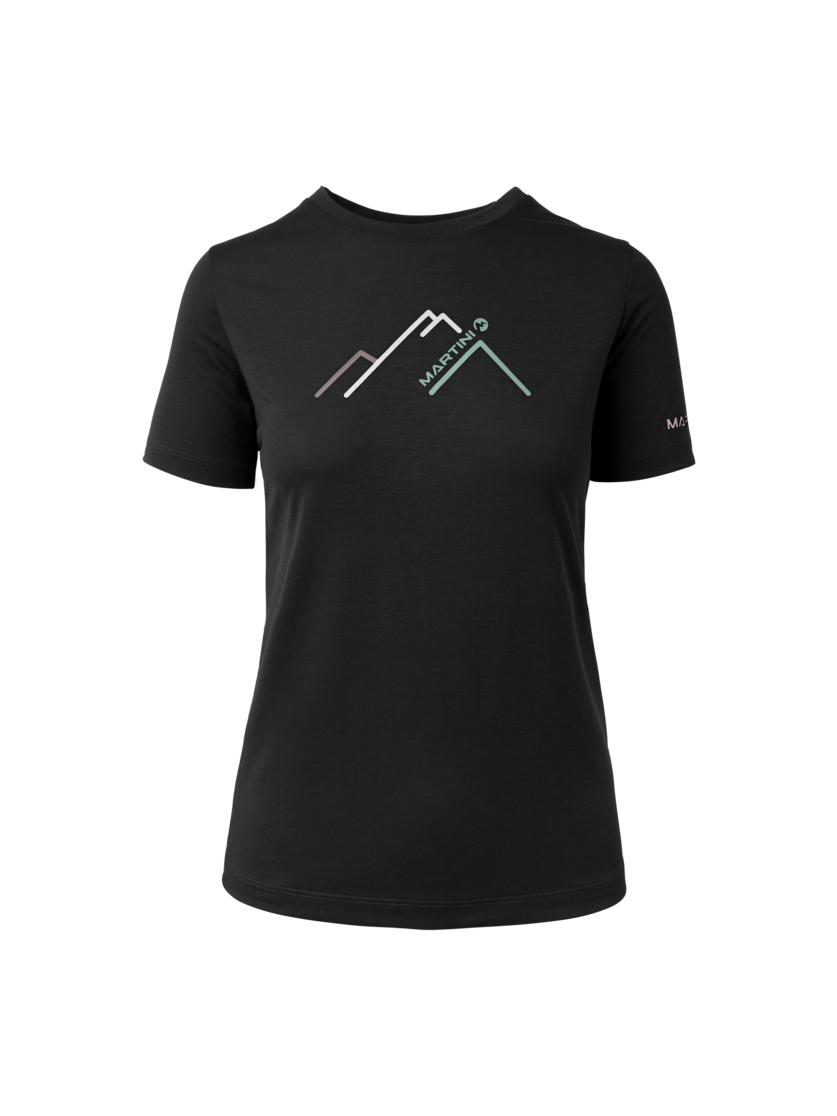 Martini Sportswear - Alpmate Summit Shirt W - T-Shirts in black-ibiza blue - Vorderansicht - Damen
