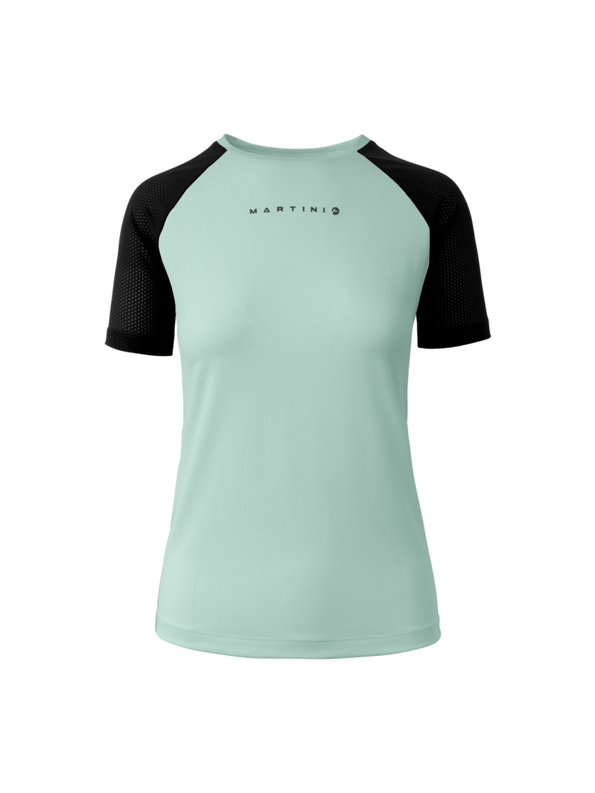 Martini Sportswear - Hillclimb Flex Shirt W - T-Shirts in ibiza blue-black - vista frontale - Donna