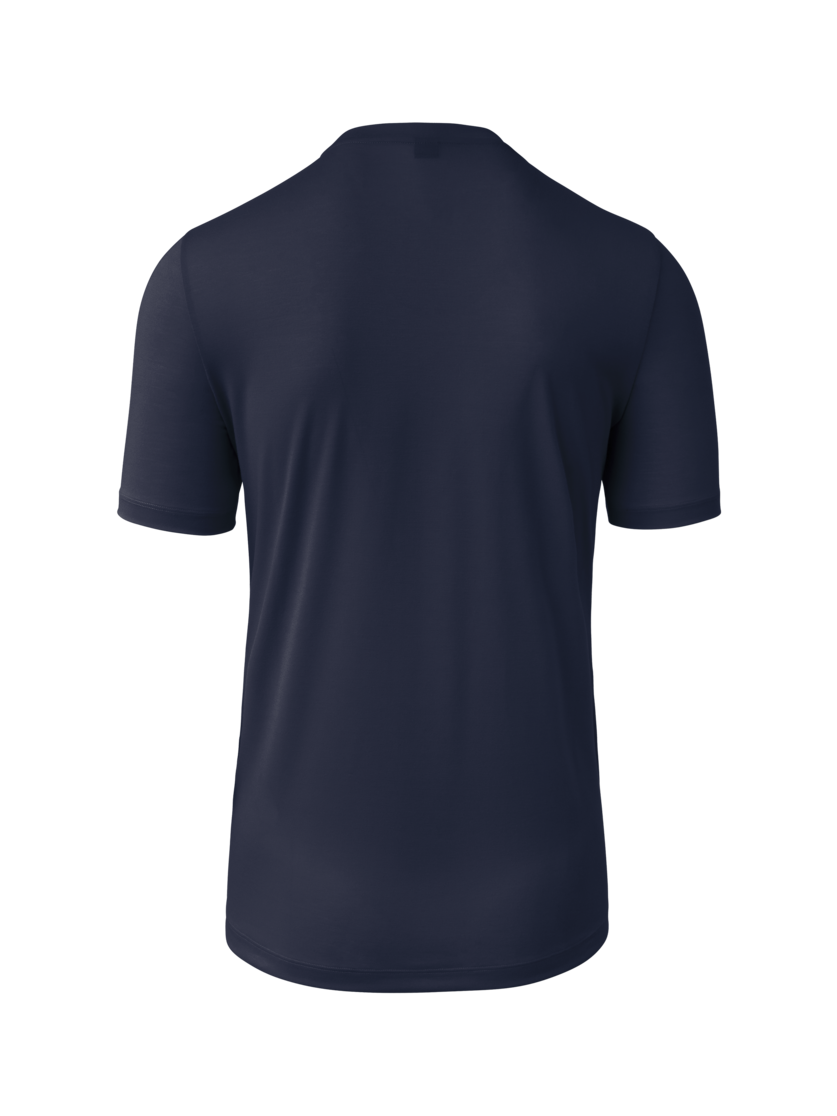 Martini Sportswear - Alpmate Summit Shirt M - T-Shirts in true navy-limeskin - vista posteriore - Uomo