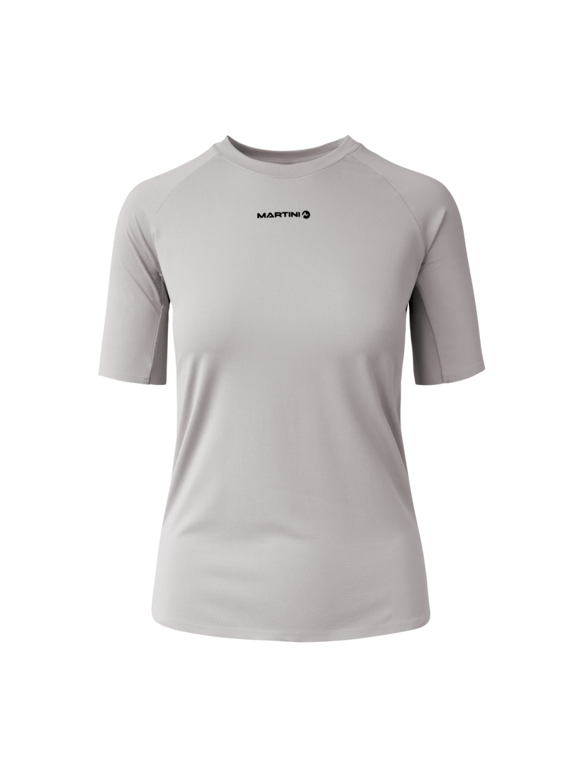 Martini Sportswear - Alpmate Sunray Protec Shirt W - T-Shirts in fog - vista frontale - Donna