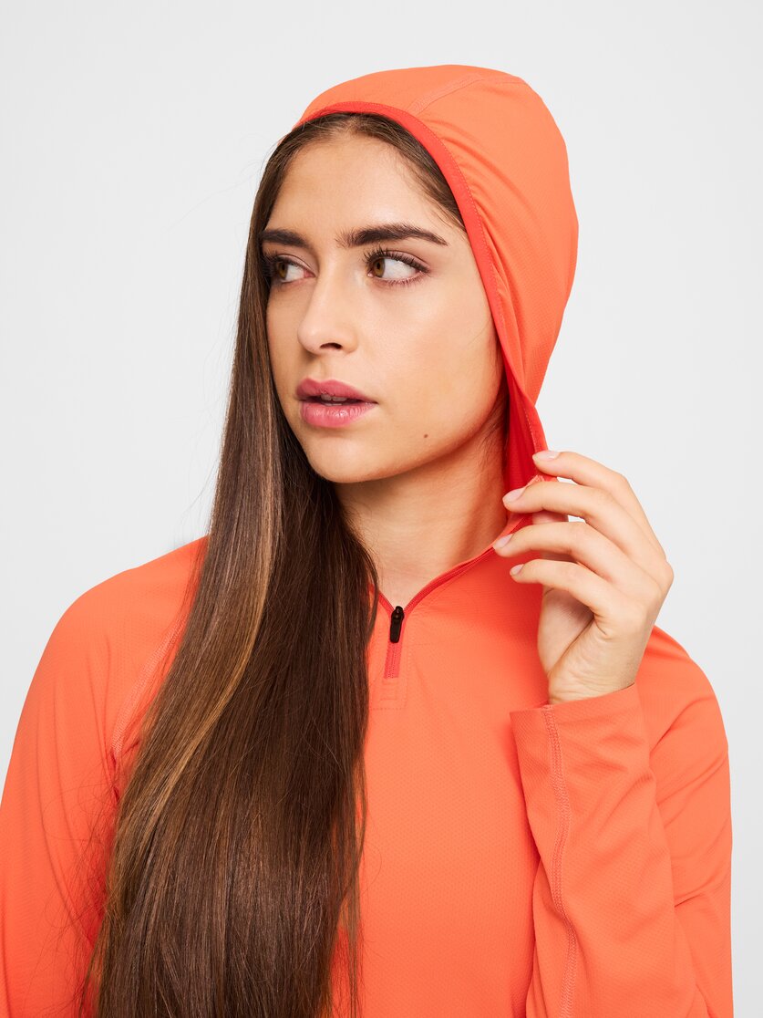 Martini Sportswear - Hillclimb ProTec Hooded Shirt W - Langarmshirts in white-black - Detail 2 - Damen