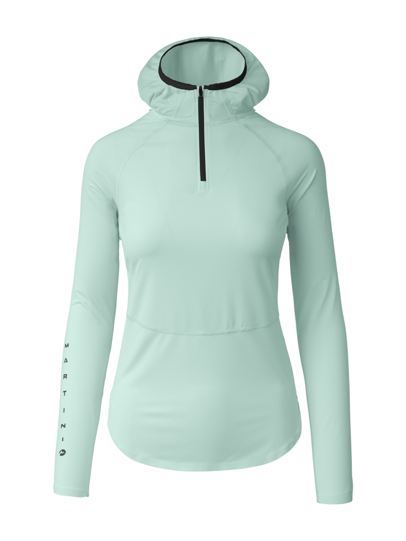 Martini Sportswear - Hillclimb ProTec Hooded Shirt W - Langarmshirts in ibiza blue-black - Vorderansicht - Damen