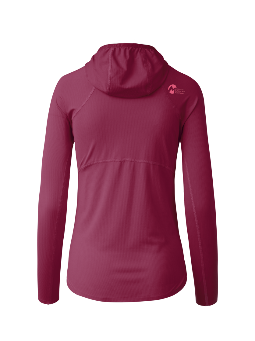 Martini Sportswear - Hillclimb ProTec Hooded Shirt W - Maglie a maniche lunghe in plume-fuchsia - vista posteriore - Donna