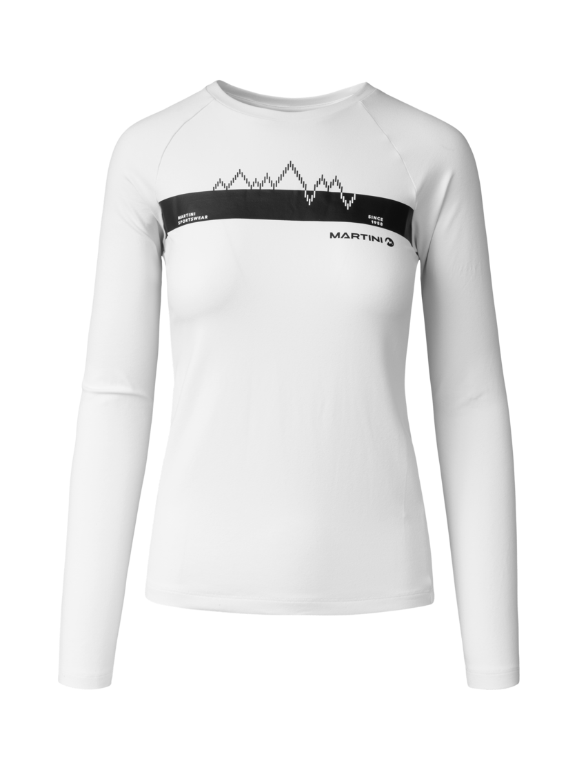 Martini Sportswear - Horizon Shirt W - Maglie a maniche lunghe in white - vista frontale - Donna