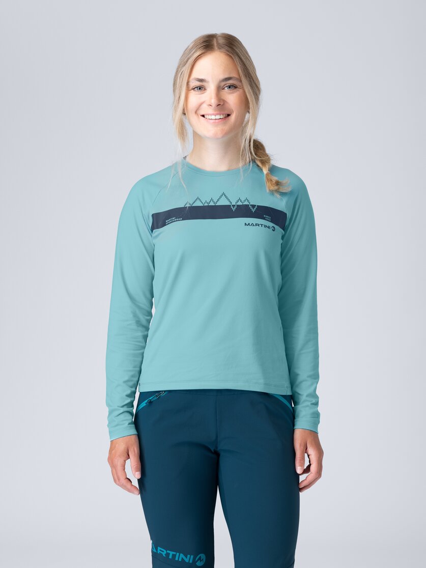 Martini Sportswear - Horizon Shirt W - Maglie a maniche lunghe in fairy tale - vista frontale modello - Donna