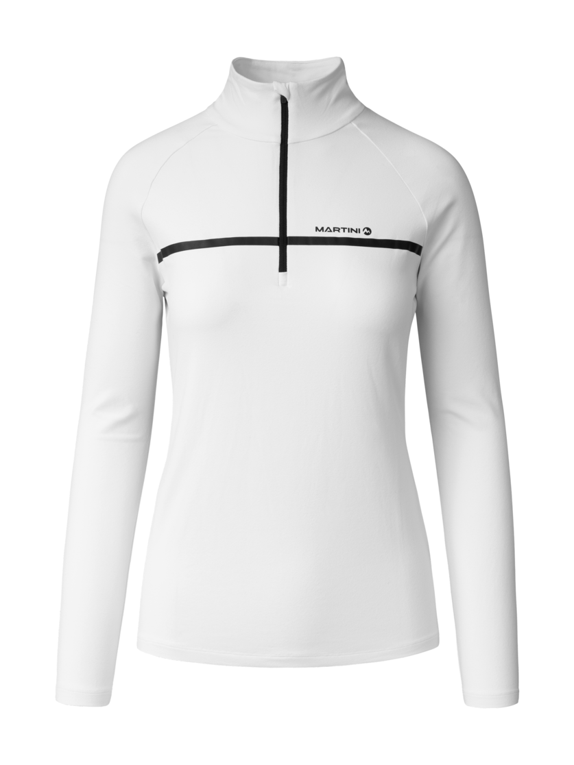 Martini Sportswear - Desire Halfzip Shirt W - Langarmshirts in white - Vorderansicht - Damen