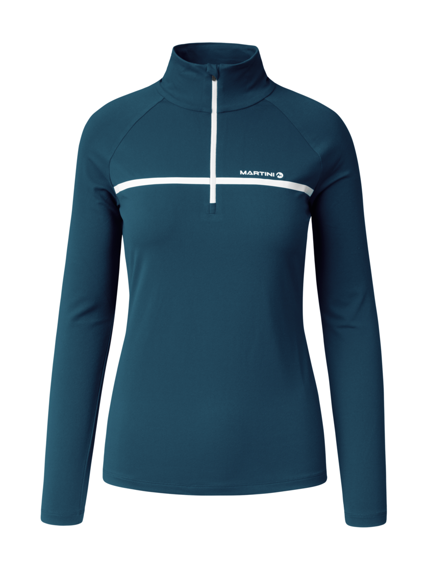 Martini Sportswear - Desire Halfzip Shirt W - Langarmshirts in poseidon - Vorderansicht - Damen
