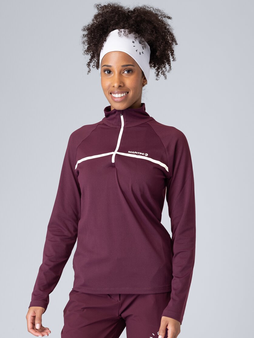 Martini Sportswear - Desire Halfzip Shirt W - Maglie a maniche lunghe in fairy tale - vista frontale modello - Donna