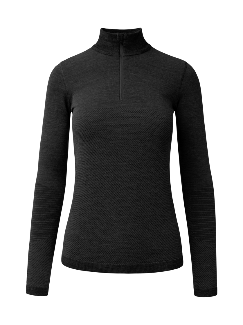Martini Sportswear - Argon Halfzip Shirt W - Maglie a maniche lunghe in black - vista frontale - Donna