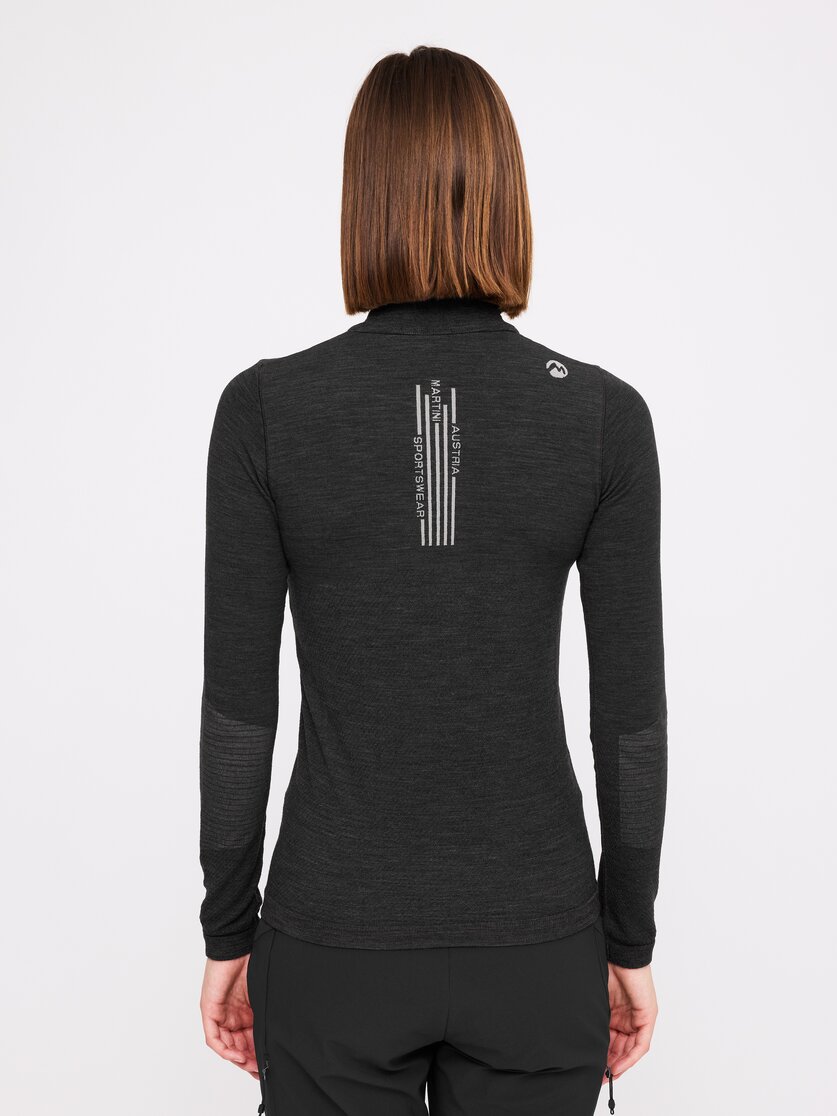 Martini Sportswear - Argon Halfzip Shirt W - Maglie a maniche lunghe in black - vista laterale modello - Donna