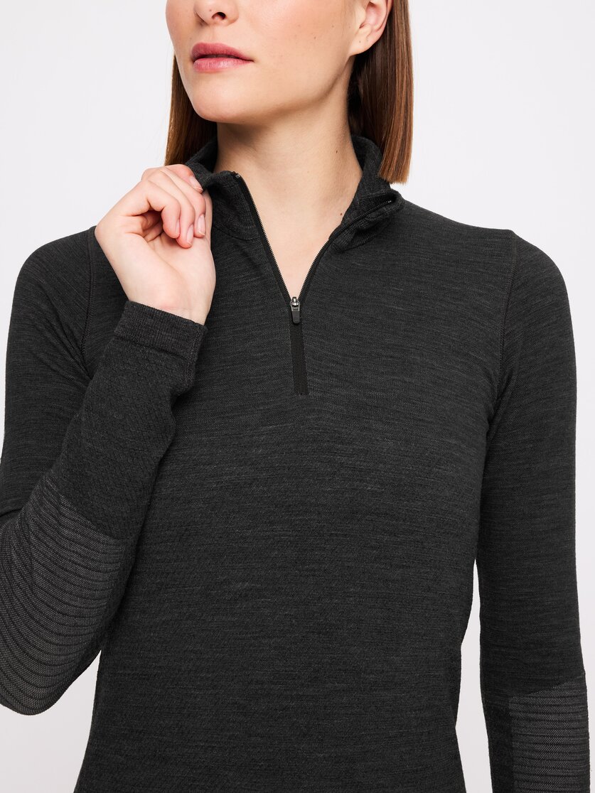 Martini Sportswear - Argon Halfzip Shirt W - Maglie a maniche lunghe in black - Dettaglio 1 - Donna