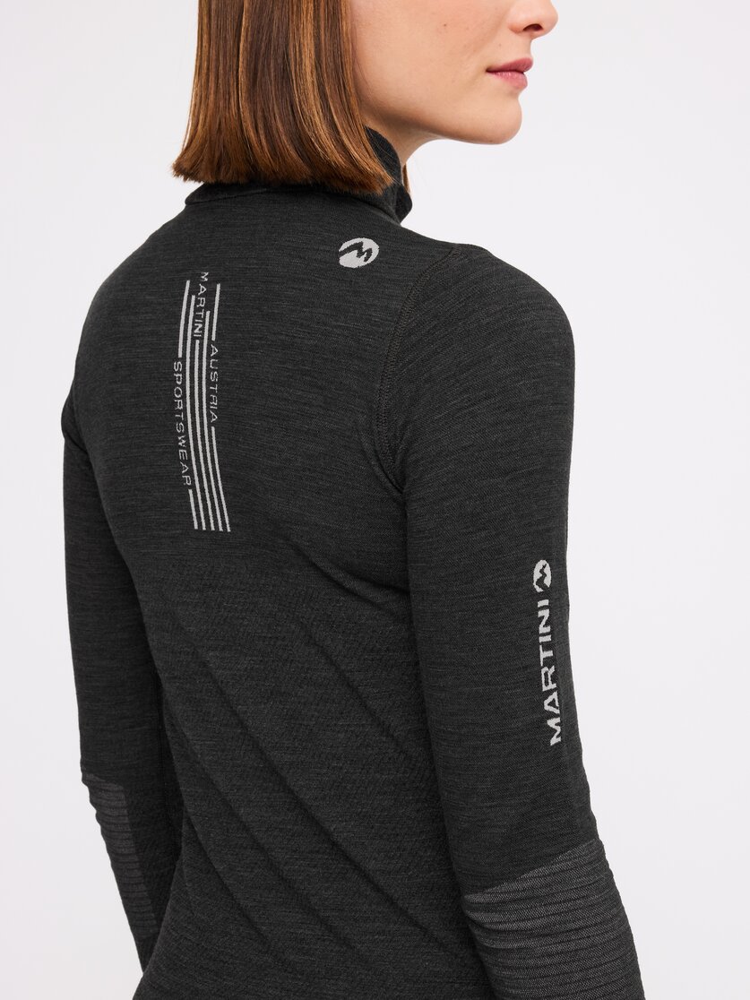 Martini Sportswear - Argon Halfzip Shirt W - Maglie a maniche lunghe in black - Dettaglio 4 - Donna