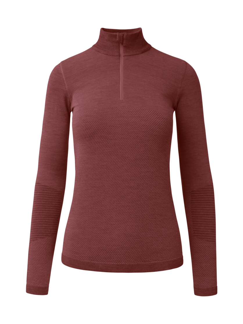 Martini Sportswear - Argon Halfzip Shirt W - Langarmshirts in winter apple - Vorderansicht - Damen
